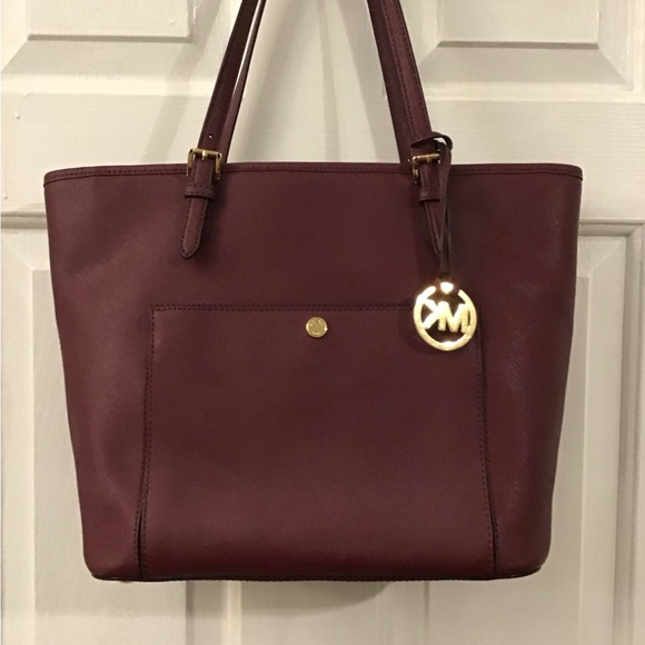 Elegant Burgundy Tote Bag